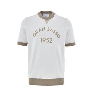 Gran Sasso White Cotton Men's Hoodie